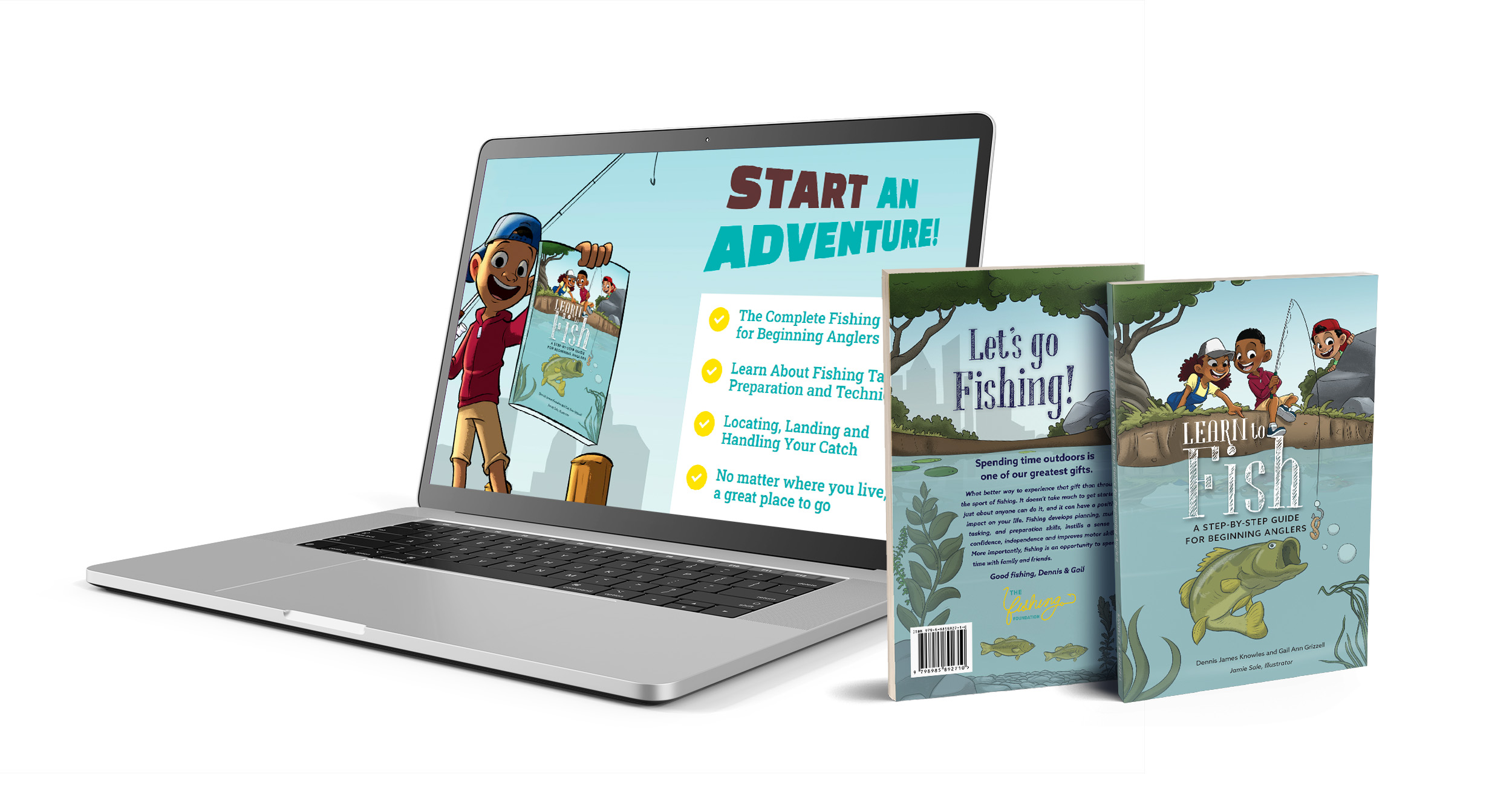 Illustrated Children's Book, Learn to Fish