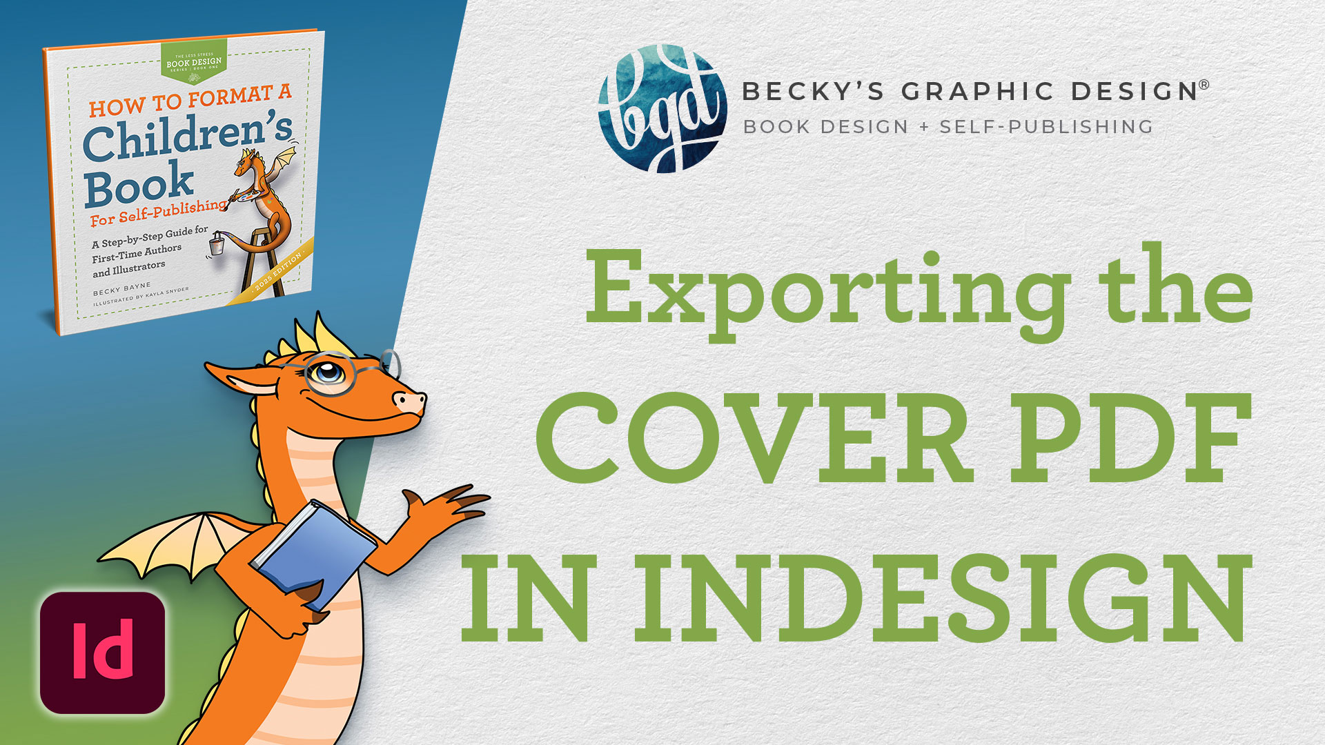 Exporting the cover spread PDF in InDesign