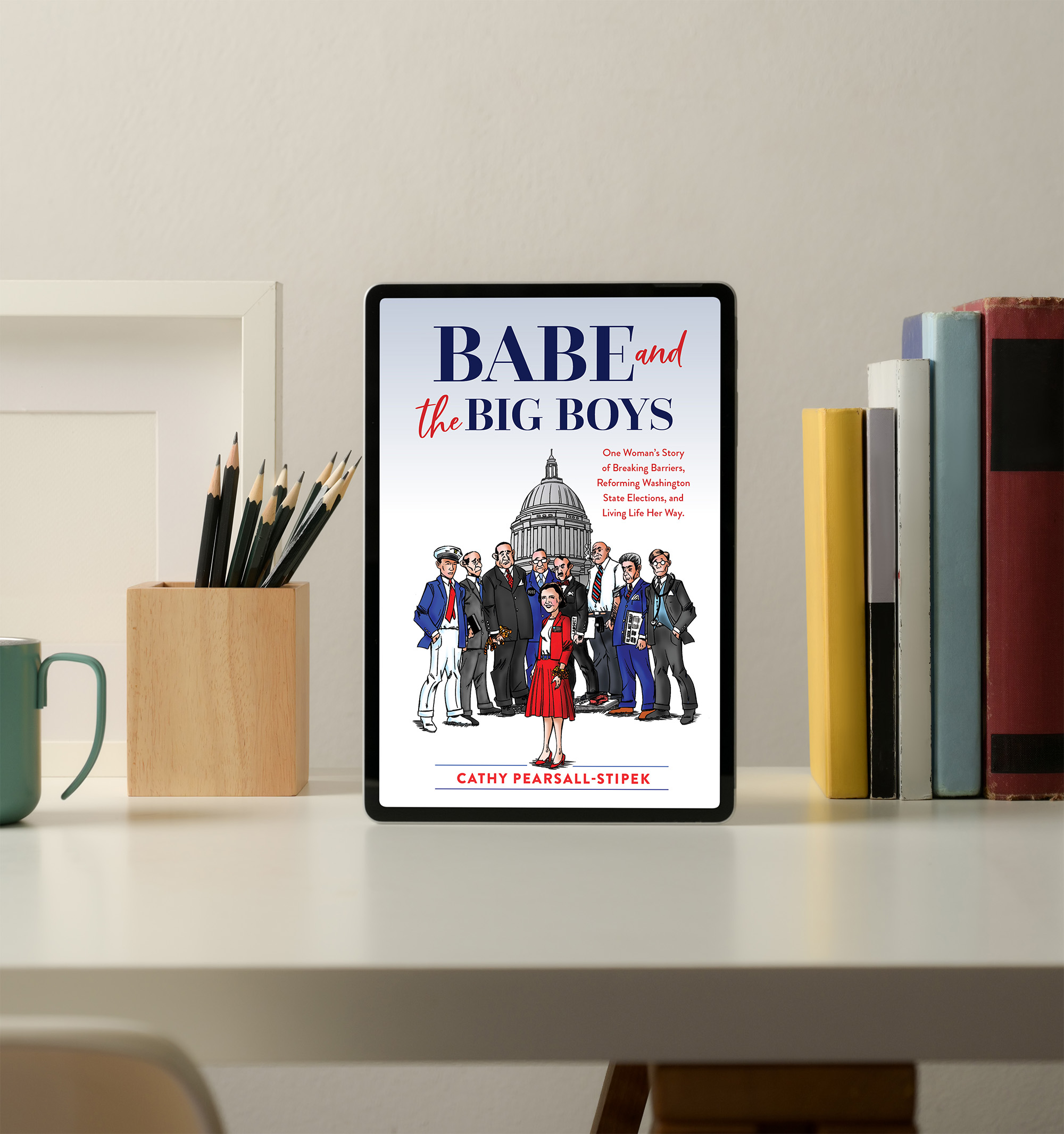 Babe and the Big Boys cover on tablet