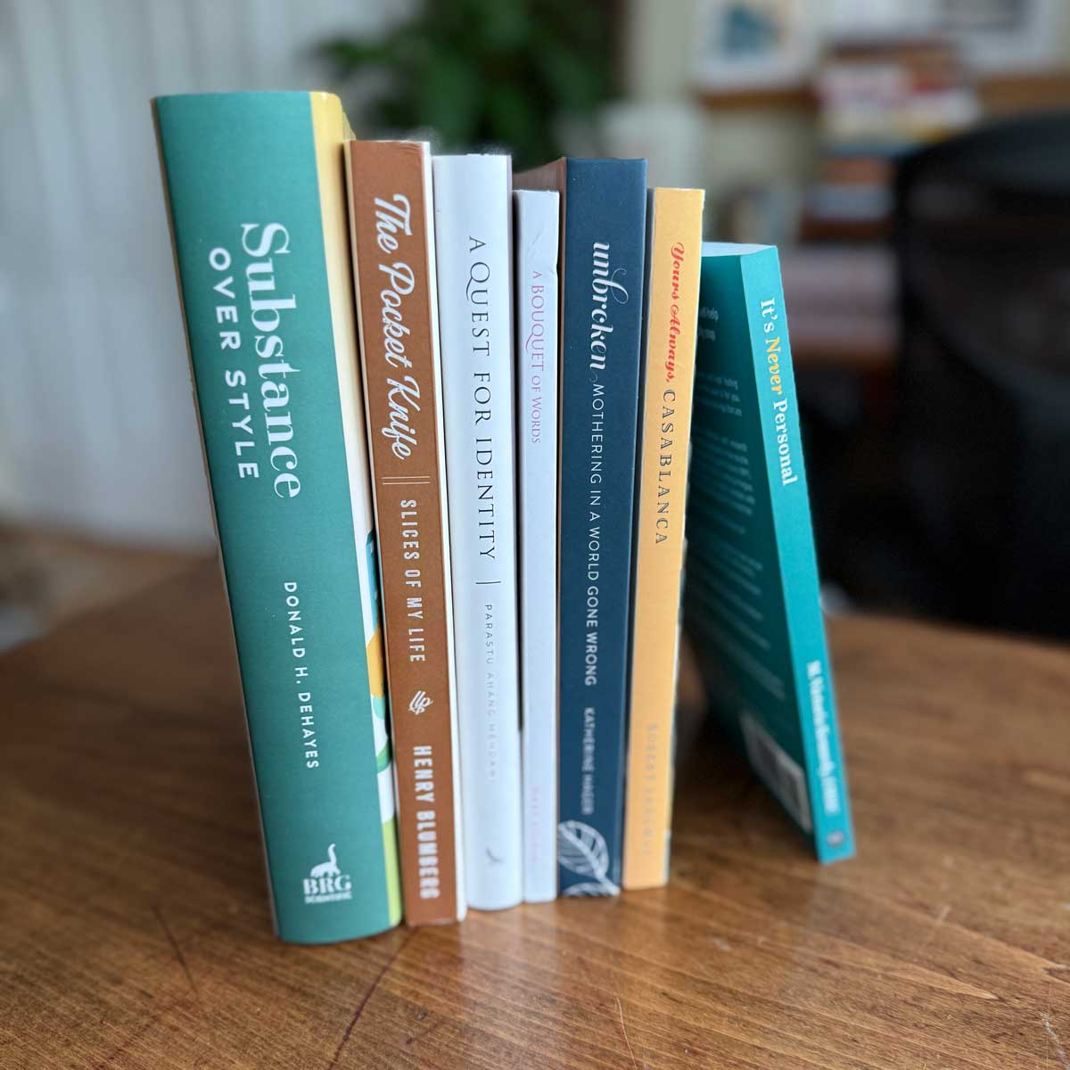 books on a table