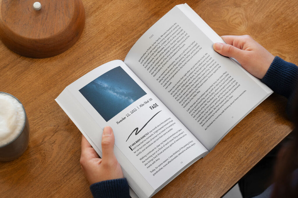 Open book of "My Joy Journey with Amy"