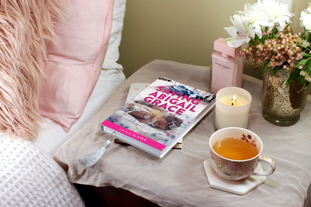 Book on table