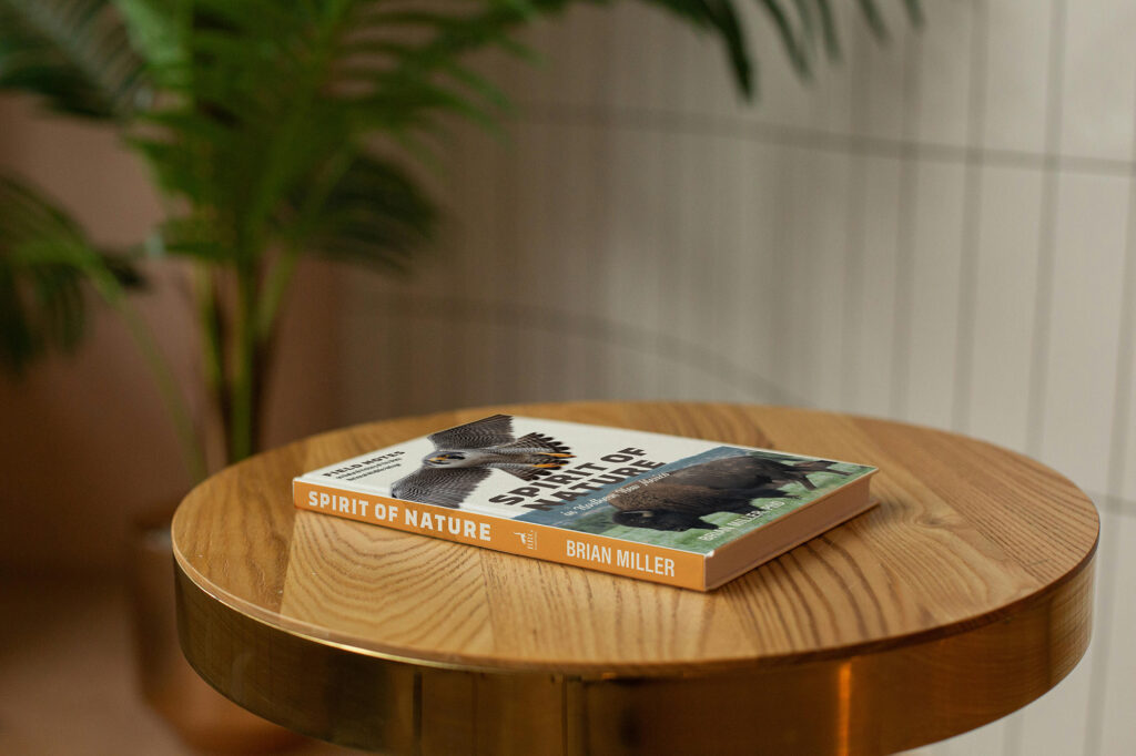 book on small round table