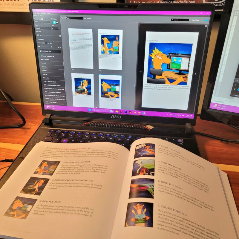Comparing images in an eBook versus the print book