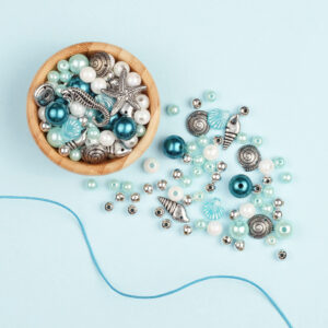 beads on a craft table