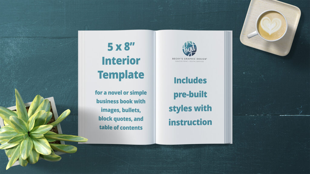 image of an 5 x 8 inch open book