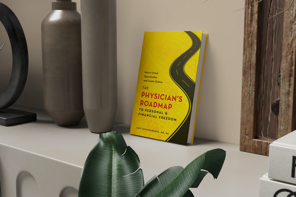 paperback mockup of "The Physician's Roadmap"
