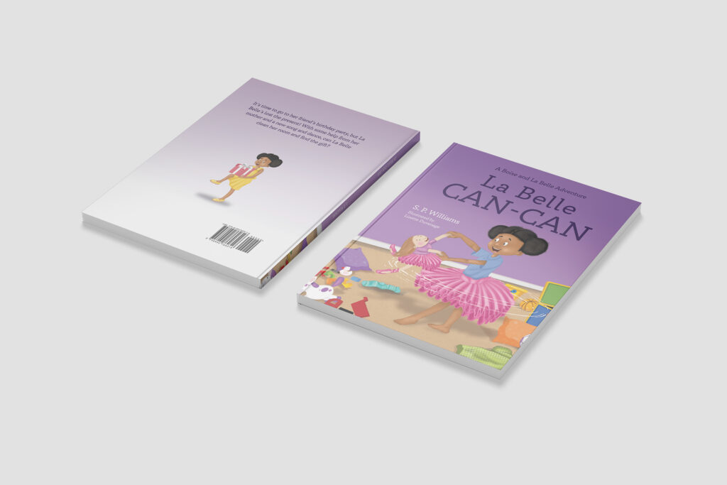 front and back cover of "La Belle Can-Can" laying down on tabletop