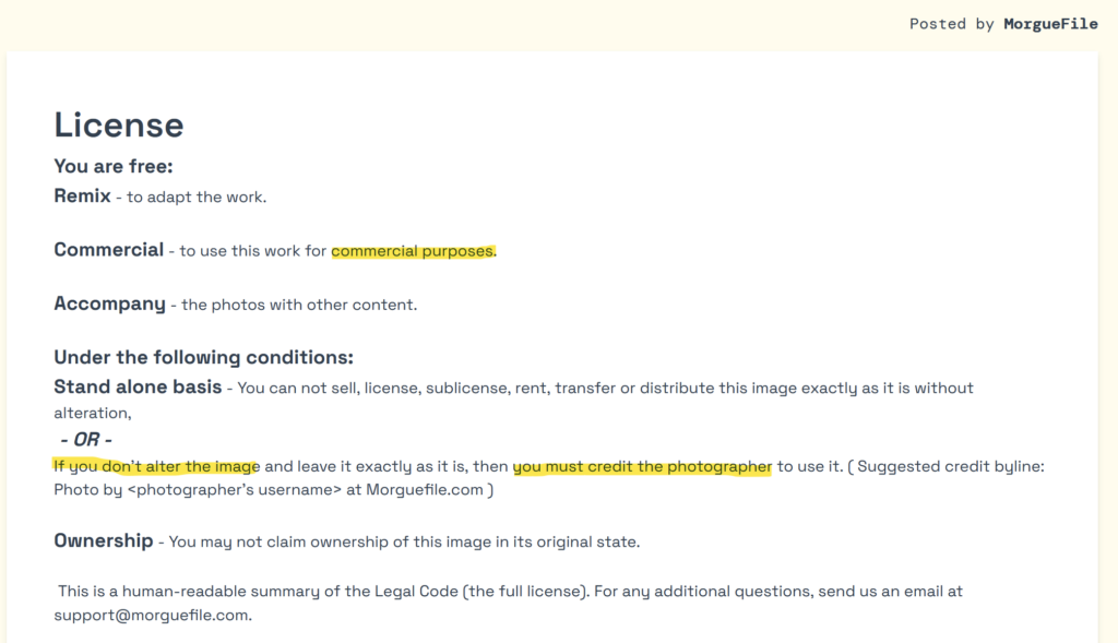 Morgue FIle license screenshot